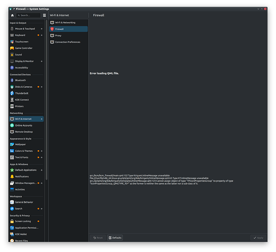 KDE Firewall