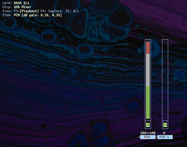 Volume set to 100%, but only one channel is active (alsamixer)