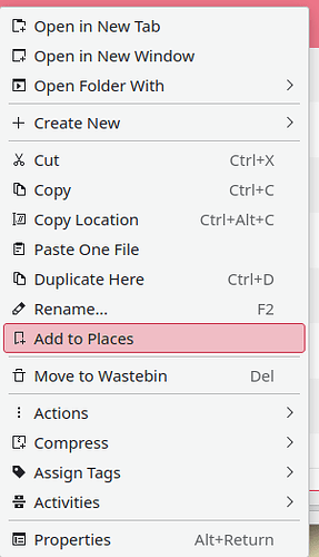 Add to places context option