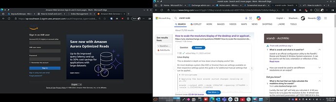 All monitor snap with scale 1x1