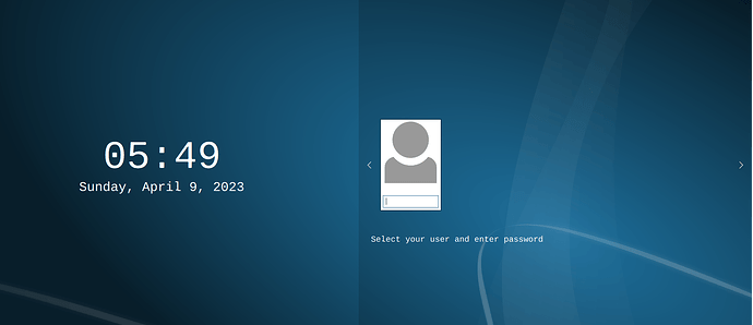 Login Screen (SDDM)