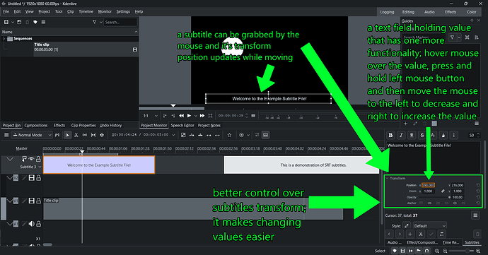better move subtitles control