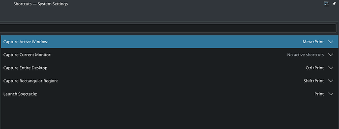 kde print screen button not working