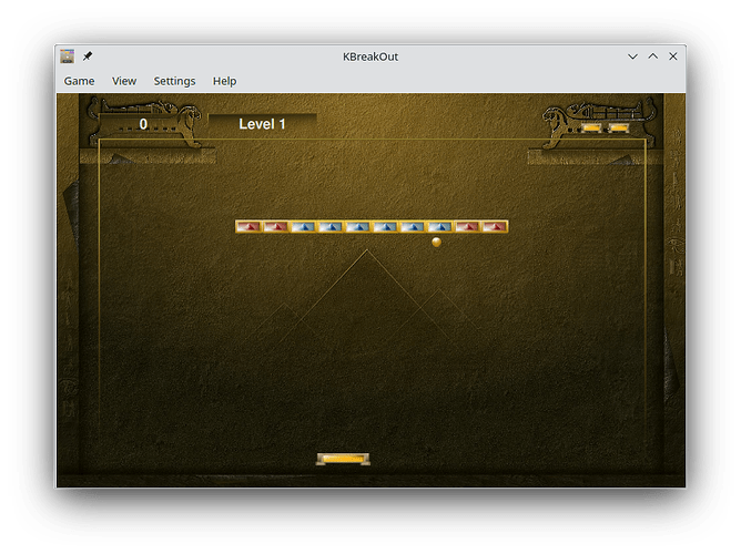 KBreakOut brick-busting game