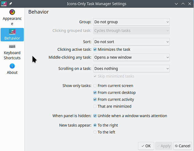 taskmanager config behaviour plasma6-Screenshot_20260427_180307