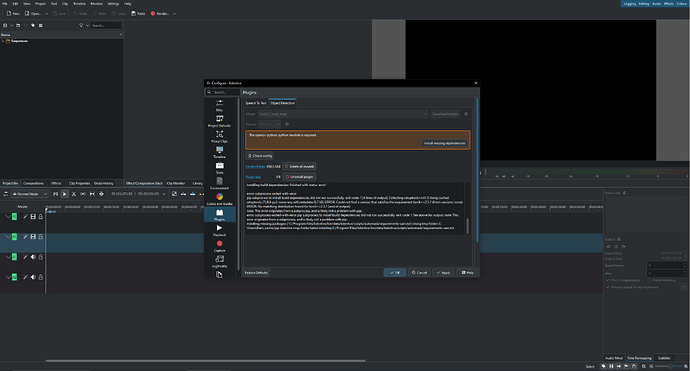 Kdenlive error