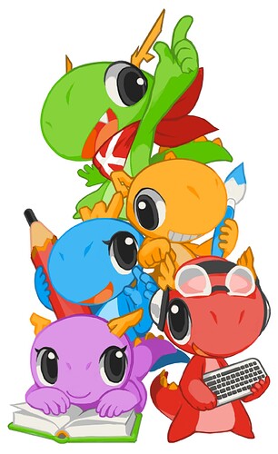 KDE dragons doing things