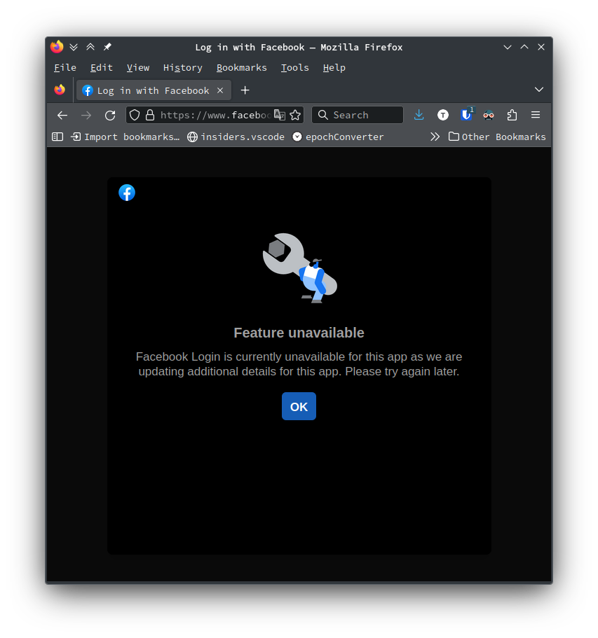 Facebook OAuth is broken - Site Feedback - KDE Discuss