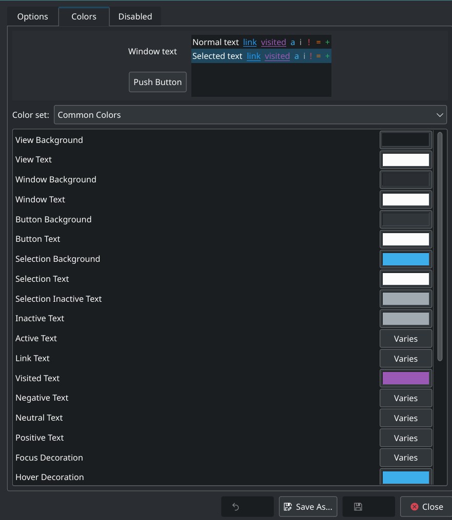 Editing color schemes - Help - KDE Discuss