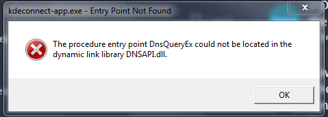 dnsapidll issue kde connect