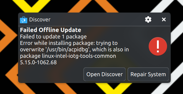 Discover error