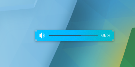 Volume popup appears to not have the background