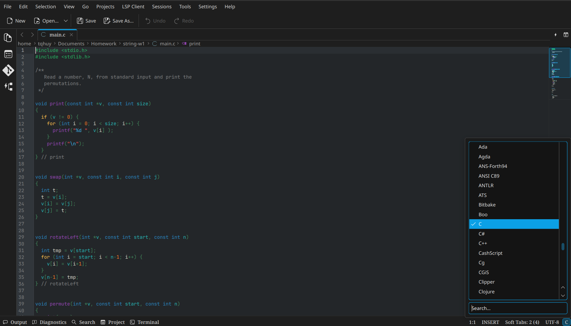 Kate: Quicker way to select correct syntax highlighting? - Help - KDE ...